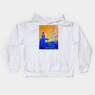 Vibration blue Kids Hoodie